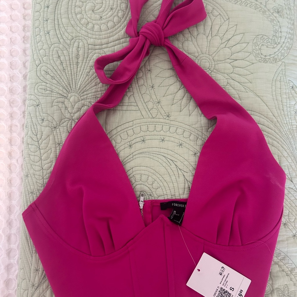 Forever 21 Fuchsia Crop Top
